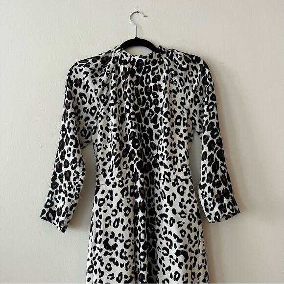 A.L.C. Dow Leopard Print Silk Dress - Picture 2 of 6